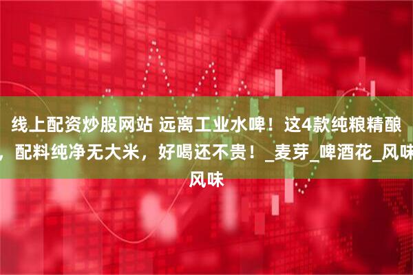 线上配资炒股网站 远离工业水啤！这4款纯粮精酿，配料纯净无大米，好喝还不贵！_麦芽_啤酒花_风味